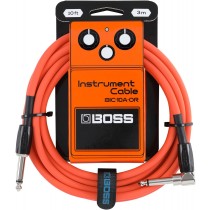 Boss BIC-10A-OR Gitarkabel, 3m. Rett til vinklet jack. Orange