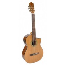 Salvador Cortez CC-60CE Solid Top Concert Series classic guitar, solid cedar top, cutaway, Fishman ISY-201 electronics, with deluxe case