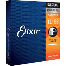 Elixir 12106 NANOWEB 7-String 11-59 Medium - 7-strengssett til el.gitar 