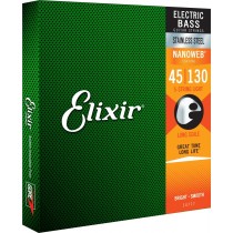 Elixir 14777 NANOWEB Stainless Steel Bass 5-String Set. 5-strengssett til el.bass