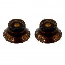 ALLPARTS PK-0140-036 Set of 2 Brown Vintage Bell Knobs