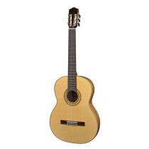 Salvador Cortez CS-65 Solid Top Concert Series classic guitar, solid spruce top, flamed maple back and sides, with deluxe case