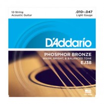 D'Addario EJ38 - Strengesett til 12-strenger (010-047)