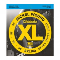 D'Addario EXL180 Nickel Wound Bass, Extra Super Light, 35-95, Long Scale