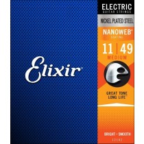Elixir Nanoweb Light .011 - .049 - Strengesett til elektrisk gitar