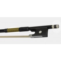 ELS FBV-10/44 violin bow, 4/4, glass fiber/black, round, ebony frog, single eye, whalebone imitation