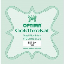 OPTIMA G.1200.3.4 Goldbrokat Cello Set 3/4