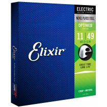 Elixir 19102 - Electric Nickel Plated Steel Optiweb 011-049