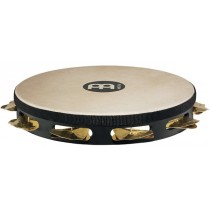 Meinl STAH-1-B-BK Wood Tamburin m/Skinn, Dry, Brass, Enkel