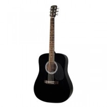 Grimshaw GSD-20-BK dreadnought guitar, blackened hardwood fb and bridge, with open mh, black