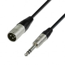 Adam Hall BMV0150 Microphone Cable REAN XLR Male to 6.3 mm Jack Stereo 1.5 m