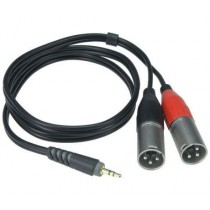 Klotz AY9-0200 - 2m Stereo minijack til 2x XLR han