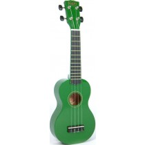 Korala UKS-30-GN soprano ukulele with guitar machine heads, with bag, green