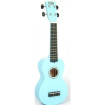 Korala UKS-30-LBU soprano ukulele with guitar machine heads, with bag, light blue