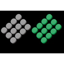 ALLPARTS LT-5494-000 Pack of 12 Glow-in-the-dark 6 35 mm Fingerboard Dots