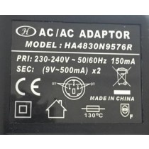 Mackie Power supply 2x 9V = 18VAC -1000mA EU
