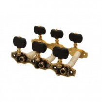 Salvador Cortez MH097GK-A1B genuine replacement part set of machine heads 3L3R, gold with black pegs, for model 80, 90, 110, 13