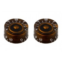 ALLPARTS PK-0130-036 Set of 2 Chocolate Brown Speed Knobs