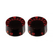 ALLPARTS PK-0134-026 Set of 2 Red Tint Vintage Speed Knobs