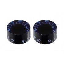ALLPARTS PK-0134-027 Set of 2 Blue Tint Vintage Speed Knobs