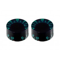 ALLPARTS PK-0134-029 Set of 2 Green Tint Vintage Speed Knobs