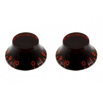 ALLPARTS PK-0144-026 Set of 2 Red Tint Vintage Bell Knobs