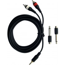 Pulse Minijack til 2x Phono (RCA) + 2x Jack adaptere