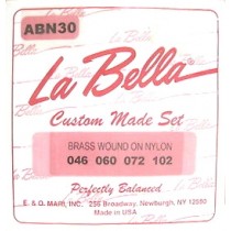 LaBella ABN30 Brass Wound on Nylon Set 46-102 4-String Electric Bass Strings