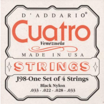 D'Addario J98 black nylon Cuatro strings