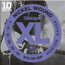 D'addario EXL115-10P - 10-pack med .011 strenger til el.gitar