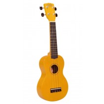 Korala UKS-30-YE soprano ukulele with guitar machine heads, with bag, yellow