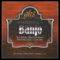 GHS PF120 - 6-String Banjo Strings, Stainless Steel, Light (.011-.042)