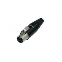 Neutrik REAN RT4FC-B Tiny XLR TA4F plugg hun sort/gull