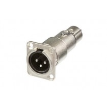 Neutrik 3-pole XLR  male-female feedthrough adapter