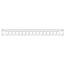 SMRT rackpanel 19" 1U 12D mod m/skruer