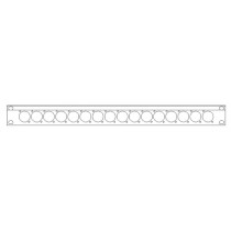 SMRT rackpanel 19" 1U 12D mod m/skruer