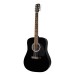 Grimshaw GSD-20-BK dreadnought guitar, blackened hardwood fb and bridge, with open mh, black